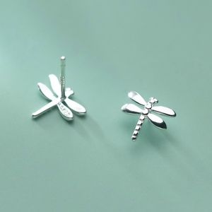 Cute 925 Sterling Silver Dragonfly Stud Earrings